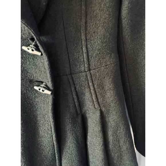 Nanette Lepore Women's Flare and Toggle Wool Coat black 100% virgem Wool 6 - Picture 3 of 10